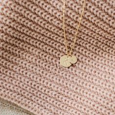 Big 'n Little Disc Necklace - 3/8" & 1/2" – Made By Mary Personalized Gold Bar Necklace, Gold Bar Necklace Personalized, Necklace Combo, Made By Mary, Heart Stamp, Necklace Rose Gold, Gold Bar Necklace, Pretty Jewelry, Necklace Rose