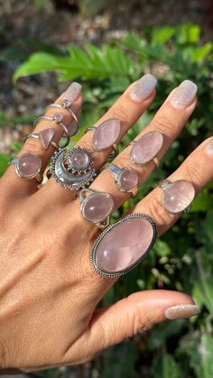 You will receive one rose quartz .925 silver ring Choose your ring and size checkout Photos are numbered with size Silver Rose Quartz Crystal Ring, Silver Quartz Jewelry, Rose Quartz Rings, Afro Jewelry, Easy Diy Jewelry, Crystal Necklaces, Chic Earrings, Rose Quartz Ring, Stylish Bracelet