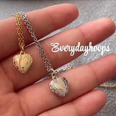 Charm size approx 14mm x 12mm vintage style locket 18k gold plated Necklace;  Length Shown: 16 Inch Chain; 40cm + 5cm extension Shipping available for International orders * Shipped same/next business day * All jewelry come in a gift pouch ✨ * Message me if you have any questions or custom requests 💕 Box not included Open Locket, Locket Vintage, Picture Locket, Orders Shipped, Gift Pouch, Gold Plated Necklace, Locket Necklace, Necklace Length, Vintage Stil