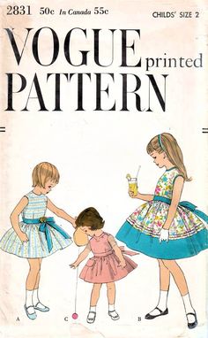 an old book with two girls in dresses and one is holding the hand of another girl