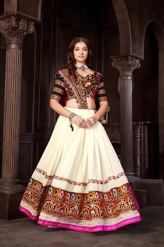 color-white, fabric-georgette, work-embroidered, brand-name-krupali-savani,occasion-festivewear, occasion-wedding-guest, womenswear,ideal-for-women, lehengas, Product Features: Color: Off White Lehenga Fabric: Georgette Choli Fabric: Banglory Silk Inner Fabric: Crepe Work: Embroidered Sleeves: Short Sleeves Neck Type: Boat Neck Wash Care: Dry Clean Occasion: Festivewear, Wedding Guest Product Type: Lehenga Choli with Dupatta Disclaimer: There will be slight difference in digital to actual image White Sharara With Cutdana For Navratri, White Cutdana Sharara For Navratri, White Cutdana Set For Reception, Traditional Off White Sharara With Embroidered Border, Off White Traditional Wear With Mirror Work For Navratri, Off-white Navratri Traditional Wear With Mirror Work, Navratri Traditional Wear With Mirror Work In Off White, White Anarkali Sharara With Embroidered Border, White Cutdana Lehenga For Reception