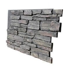 a stone wall is shown against a white background with clippings to the side