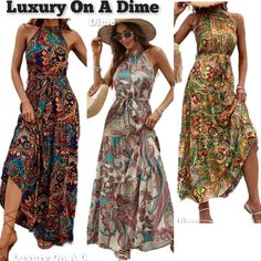 Goddess Style, Maxi Summer Dress, Boho Sundress, Chic Summer Dresses, Maxi Sundress, Fashion Boho, Swimwear Bottoms, Plus Size Activewear, Sleeveless Floral Dress