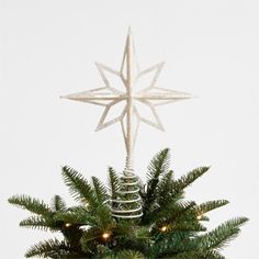 a christmas tree with a star decoration on top