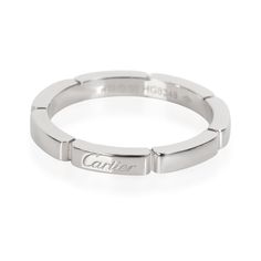 Cartier Maillon Panthere Wedding Band In 18k White Gold Wedding Band / White Gold Cartier Luxury Rings For Marriage, Cartier Gold Wedding Rings, Luxury Wedding Rings With Polished Finish, Luxury Wedding Ring With Polished Finish, Cartier White Wedding Jewelry, Cartier Polished Wedding Ring, Designer Engraved Jewelry For Wedding, Cartier Polished Finish Wedding Ring, Designer Cartier Wedding Rings