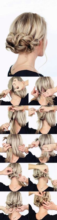 Top 5 Simple Updo Hairstyles Tutorials Hair Net Hairstyles, Holiday Updo, Club Hair, Super Easy Hairstyles, Peinados Recogidos, Hair Net