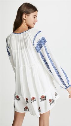 Women Spring Summer Elegant Holiday Embroidered Flower Dress Bohemian Personality Age Reduction Long Sleeve Dress - Purple,M Spring Bohemian Top With Embroidered Hem, Spring Bohemian Embroidered Tunic Top, Bohemian Spring Embroidered Tunic Top, Flowy Bohemian Embroidered Top For Spring, Spring Folk Dress With Boho Print, Spring Folk Style Dress With Boho Print, Bohemian Floral Embroidered Top For Spring, Floral Print Tunic Embroidered Dress, Spring Bohemian Embroidered Top With Floral Details