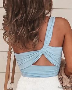 Lasaky - One-shoulder ruched top Casual One-shoulder Ruched Top, Casual Ruched One-shoulder Top, Ruched One-shoulder Top For Summer, One Shoulder Ruched Top For Spring, Casual Ruched One Shoulder Top, Casual One-shoulder Top In Plain Color, Casual Solid Color One Shoulder Top, Casual Solid Color One-shoulder Top, Spring Ruched Sleeveless One Shoulder Top