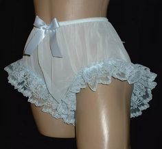 nel-jen Polyester Chiffon Leg Lace Sissy Ruffle Panties - crossdresser knicker | eBay Frilly Knickers, 영감을 주는 캐릭터, Jena, Blouse Styles, Look Fashion, Stylish Women, Chic Style, Ruffles, Vintage Ladies