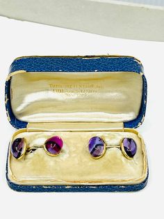 Vintage 14k yellow gold amethyst cufflinks.Double -sided purple amethyst cabochon cufflinks. 14K  gold cufflinks  with cabochon amethyst stones.Materials: Gold. Gemstone -Amethyst. Weight:10.5 grams. Hallmarks: 14K.  Condition: Pre-owned. Classic Purple Jewelry For Formal Occasions, Formal Amethyst Jewelry With Polished Finish, Hallmarked Purple Jewelry For Formal Occasions, Modern Hallmarked Amethyst Ring For Formal Occasions, Modernist 14k Gold Jewelry For Formal Occasions, Formal Purple Cabochon Amethyst Ring, Classic Amethyst Cabochon Ring For Formal Occasions, Formal Polished Amethyst Ring, Formal Purple Jewelry With Polished Finish