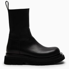 Upper: 100% Calf leather Sole: 100% Rubber Rubber Boot, Black Leather Ankle Boots, Leather Boot, Chelsea Boot, Womens Boots Ankle, Black Leather Boots, Lambskin Leather, Casual Boots, Leather Ankle Boots