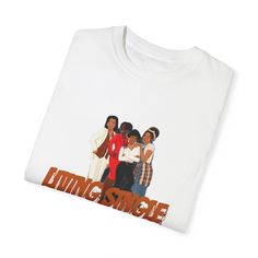 Celebrate the spirit of "Living Single" with our "Living Single & Free" T-shirt! This vibrant tee showcases the iconic cast, honoring the strength of sisterhood and friendship. Perfect for fans, it captures the essence of independence and unity. Wear it with pride and show your love for this timeless classic! Converse, Sneakers Nike Jordan, Living Single, Sneaker Tee, Nike Jordan, Timeless Classic, The Spirit, Essence, Sneakers Nike