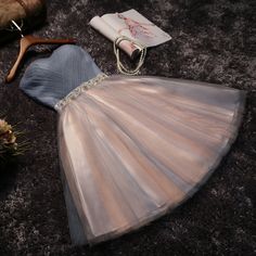 Cute grey/black Strapless short prom dress,homecoming dress,bridesmaid dress Short Strapless Prom Dresses, Vintage Homecoming Dresses, Prom Dress For Teens, Cute Cocktail Dresses, Summer Ball, Sweetheart Homecoming Dress, Simple Homecoming Dresses, Party Dress Classy, Cute Homecoming Dresses