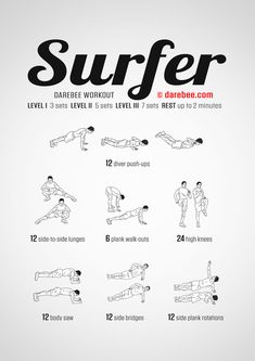 an exercise poster with instructions to do the same workout as you are in this photo