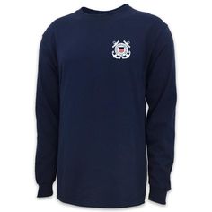 Your Coast Guard collection won't truly be complete until you add this great Coast Guard Seal Logo Long Sleeve T-Shirt! 100% Cotton (Grey is 90% Cotton / 10% Polyester) Unisex fit Left chest design Chest Design, Seal Logo, Military Discounts, Coast Guard, The Coast, Long Sleeve T Shirts, Long Sleeve T Shirt, Long Sleeve Tshirt Men, Long Sleeve Tshirt