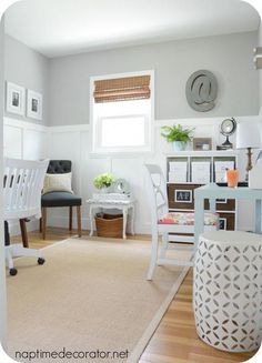 a living room filled with furniture and decor