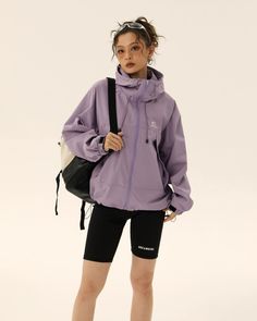 Hooded Mountain Jacket EZK0011 Mountain Jacket, Rainy Days, Sleeve Length, Boutique, Purple