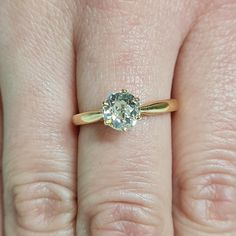 0.90 Ct Old European Shape Natural Diamond Ring || Solid 18k Yellow Gold || Estate Jewelry || Hand Made || Free Ring Resizing ~~ S e t t i n g ~~ Solid 18k Yellow Gold 2.87 grams Ring Size 6,6.25,6.5,6.75,7;6.5 US ~~ Stones ~~ Main Stone: Old European Shape Natural Diamond In Weight Of 0.90 Ct (Approx.) Clarity - E Color - Si2 So who is Nola? Nola is our creation and imagination. All the idea of Nola is to bring the legacy and our passion to you, that obviously looking to find a unique and one-o Heirloom Solitaire Topaz Promise Ring, Heirloom Diamond Ring With Birthstone In Round Cut, Classic Brilliant Cut May Birthstone Ring, May Birthstone Crystal Ring With Diamond Center Stone, Crystal Ring With Diamond Center Stone For May Birthstone, Heirloom Style Solitaire Rings For May Birthstone, Heirloom Style Solitaire Birthstone Ring As A Gift, Heirloom Solitaire Birthstone Ring Gift, Classic Solitaire Diamond Ring For May Birthstone