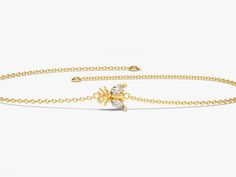 A luxurious addition to any ensemble, this Diamond Bee Bracelet in 14k Gold exudes glamour and sophistication. Featuring a 14k Gold setting and a shimmering Diamond Bee charm, this is the perfect piece for those with a taste for high-end fashion. Features• Made to Order• Gold Kt: 14K• Gold Color: Rose Gold, Yellow Gold, White Gold• Gem Stone: Natural White Diamonds• Diamond Cut: Marquise• Number of Stones: 2• Available Stone Sizes: 2 x 1.50 x 3.00 mm• Total CTW: 0.05 ct• Diamond Color - Clarity: Bee Bracelet, Bee Charms, Gem Stone, Diamond Color, Gold Set, High End Fashion, White Diamonds, Gold Yellow, Diamond Cut