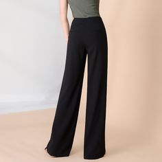 Women's White wide-leg pants White Wide Leg Pants, Drape Pants, Full Length Pants, Clothing Studio, Pants Loose, Long Trousers, Different Dresses, Original Clothes, Pantalon Large