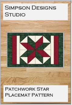 the patchwork star placemat pattern