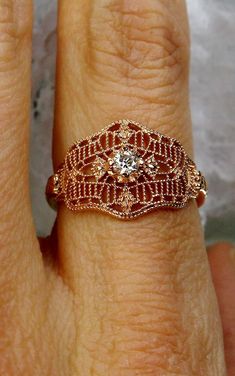 Excited to share the latest addition to my #etsy shop: White CZ Art Deco/Victorian Solid Sterling Silver & Rose Gold Filigree Ring Size: {Made To Order} Design #218 https://etsy.me/2UnQIzw #jewelry #ring #rosegold #no #yes #girls #white #cubiczirconia #floral Filigree Ring Gold, Natural Ruby Ring, Ring Rosegold, Order Design, Ring Rose Gold, Gold Filigree, Filigree Ring, Cz Ring, Engraved Items