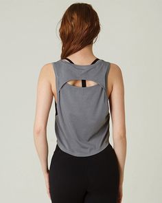 Our take on a easy to wear muscle tank that takes you to and from practice. The slightly lower armholes and keyhole at the back keeps you cooler during your workouts. Layer over sports bras and complete the look with leggings and shorts. A wardrobe staple that is made in soft pima cotton, cool to touch modal, and a hint of stretch for ultimate comfort and style. Biocompact finish keeps the fabric long lasting and smooth. Machine Wash Model is 5'9" wearing size S Sports Tops With Built-in Bra And Scoop Back, Sporty Tank Top With Built-in Bra For Yoga, Functional Workout Tank Top With Built-in Bra, Workout Gray Tank Top With Built-in Bra, Scoop Neck Training Top With Built-in Bra, Gray Workout Tank Top With Built-in Bra, Athleisure Tank Top With Built-in Bra For Training, Gray Athleisure Tank Top With Built-in Bra, Gray Yoga Tops With Built-in Bra