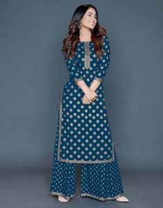 Kurti With Palazzo, Readymade Salwar Kameez, Straight Kurti, Women Kurta, Salwar Kamiz, Kurtis With Pants, Ghagra Choli, Printed Kurti, Indian Bollywood