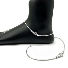 Name of product:  925 Sterling Silver Light Weight Anklet / Silver Payal Weight: 18 grams. Length: 26.1centimeter  FREE EXPRESS SHIPPING -----Feedback::- A satisfied customer is our top priority and your feedback forms the backbone of our success. Don't forget to give positive feedback along with good ratings. Thank You Adjustable Silver Anklet With Oxidized Finish, Payal Silver, Bohemian Nickel-free Silver Anklet, Silver Payal, Adjustable Silver Nickel-free Anklets, Anklet Silver, Silver Anklet, Sterling Silver Anklet, Silver Lights