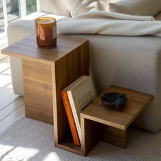 a coffee cup sitting on top of a wooden table