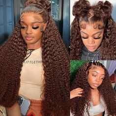 PRICES MAY VARY. 💝1.【Curly Lace Front Wigs Human Hair】:This curly wigs for women is made of 100% brazilian virgin human hair, no other admixtures, fresh hair, no tangles, no odor, strong and durable, the front lace part is artificially knotted, the technology is mature, and it is not easy to shed. 💝2.【Curly Human Hair Wig】: 13x6 Deep Parting transparent hd lace, blends better with skin tone. Natural hairline and pre plucked baby 💝3.【Curly Wig Human Hair Adjustable Size of the Wig Cap 】:Easy to Wear and Manage:Human Hair Wig Cap with Adjusted Straps to Fit All Heads（21.5-23.5 Inch ) & with 4 Combs to Fix Well.So You Can Wear or Take It Off Freely. Perfect for Christmas ,Concerts, Weddings, Theme Parties, Dates Gifts and Any Other Occasion. Properly Care Wig Can Make It Using Longer 💝4. How To Style Frontal Curly Hair, Brown 30 Inch Wig, Brown Curly Frontal Wig, Curly 30 Inch Wig, 13x4 Lace Front Wig Styles Curly, Brown Curly Lace Front Wig, Style For Curly Wig, Lace Frontal Curly Hairstyle, Curly Frontal Wig Styles