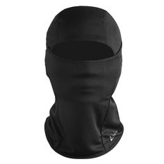 a black ski mask with the hood pulled up to expose it's inner lining