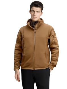 Stay warm this winter with the Men's Brown Fleece Jacket! Shop at Drestiny and enjoy free shipping. We'll even cover the tax! Seen on FOX Paintball Clothing, Outerwear Coats, Men Winter, Office Fashion, Army Green, Fleece Jacket, Put On, Fleece Fabric, Hooded Jacket