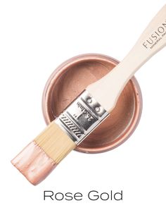 Fusion™ Mineral Paint﻿ | Metallic Rose Gold - Prairie Revival Rose Gold Metallic Paint, Metallic Paint Colors, Gold Hex, Rose Gold Painting, French Vintage Decor, Transforming Furniture, Fusion Paint, Antiquing Glaze, Paint Companies