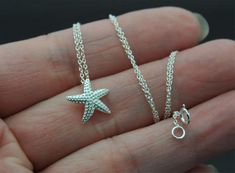 **Made of  925 sterling silver - safe for those with an allergy. Necklace and starfish are made of 925 sterling silverWith Stamp S925 Pendant Size(including the ring on top): 13mmNecklace: 18 inches  These are ready to ship and will arrive in a box, ready for gifting, or to keep for yourself. Star-shaped Sterling Silver Jewelry With Lobster Clasp, Silver Starfish Necklace For Gift, Sterling Silver Starfish Necklace As Gift, Ocean-inspired Sterling Silver Jewelry With Starfish Charm, Ocean-inspired Sterling Silver Starfish Jewelry, Silver Starfish Charm Pendant Jewelry, Sterling Silver Starfish Charm Pendant Necklace, Sterling Silver Starfish Charm Necklace, Silver Starfish Jewelry For Gifts