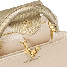 LOUIS VUITTON® - Capucines Bb - Creme Nacre Gold Silky Black Hair, Louis Vuitton Capucine, Louis Vuitton Capucines Bb, Sac Louis Vuitton, Louis Vuitton Capucines, Louis Vuitton Official, Luxury Handbags, Cowhide Leather, Luxury Bags