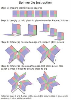 instructions for how to make an origami star with pictures and text on it