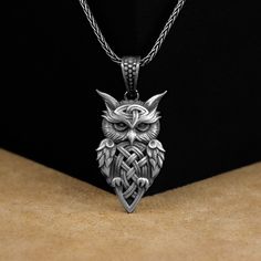 Owl Men Pendant, Owl Men Ornaments Silver Men Necklace, Silver Animal Bird Pendant, Animal Lover, Scandinavian Owl Charm Necklace Made of 925 silver and handcrafted by hand, this ring is not only an accessory piece that complements your daily elegance, but also has details that will reflect your character and style. It is also a great gift to give to your loved ones on their special days. At SavisSilver, we always give importance to the satisfaction of our customers, we recommend you to read the Viking Style Sterling Silver Necklace Gift, Father's Day Silver Charms Jewelry, Silver Viking-style Jewelry Gift, Silver Viking Style Necklace For Gift, Handmade Viking Style Stainless Steel Jewelry, Handmade Viking Sterling Silver Necklaces, Handmade Pendant Necklace For Father's Day, Handmade Viking Style Sterling Silver Jewelry, Viking Style Oxidized Jewelry Gift