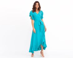 "Turquoise wrap around dress, maxi dress, long dress, wedding guest dress, formal longsleeve dress, evening dress, elegant dress, blue dress, maxi dress Dress style - Wrap around dress Material - 100% viscose IMPORTANT INFORMATION PAYMENTS There is no need to have an account on PayPal to pay for your order on Etsy. You can pay by your _credit card_. This is how to do that: when you get to the PayPal payment page, please click the button \"Pay with a Bank Account or Credit Card\" (below blue \"Lo Flowy Maxi Length Wrap Dress For Party, Flowy Maxi Wrap Dress For Party, Flowy Maxi Dress For Wedding Guest, Flowy Maxi Wrap Dress For Evening, Flowy Long Wrap Dress, Light Blue Floor-length Maxi Dress For Evening, Flowy Light Blue Maxi Dress For Wedding, Blue Flowy Maxi Dress For Wedding Guest, Formal Flowy Maxi Wrap Dress