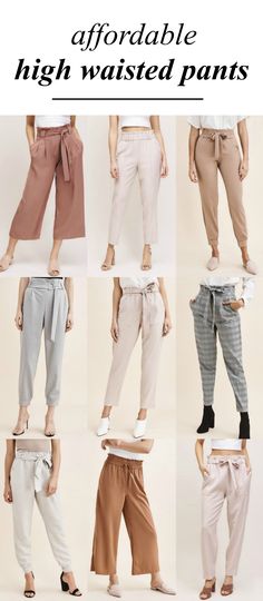 A roundup of the best affordable high waisted pants on the web! These trendy pants can be dressed up or down and worn with flats, boots, sandals or heels. Perfect for workwear, or brunch with the girls! #highwaistedpants #womenspants #widelegpants #flaredpants #skinnyjeans Pent Style Dress For Women, Flat Pants Outfit, Different Pants Styles For Women, Formal Pent Design For Women, High Waisted Pants Women, Romantic Style Fall Outfits, Stylish Pants Women Fashion, Formal Sandals For Women, Pant Ideas For Kurti