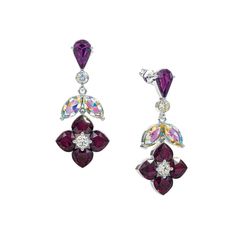 A dazzling display of color…Sophisticated style abounds in this matched set that sparkles with crystals in amethyst, rose, white and aurora borealis hues.Shimmering with light at the slightest motion, each crystal is precisely set for maximum light-flashing radiance.A glamorous fashion statement worn as a set and irresistibly stunning worn on their own or paired with other favorites — the choice is yours!Arrives in our signature keepsake pouch — perfect for gift-giving an Morganite Jewelry, Glamorous Fashion, Tanzanite Jewelry, Murano Glass Jewelry, Peridot Jewelry, Daughter Jewelry, Romantic Jewellery, Topaz Jewelry, Danbury Mint