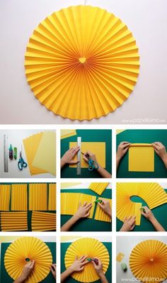 the steps to make a paper fan