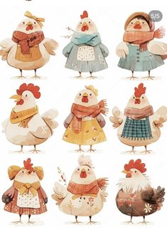 a bunch of chickens that are standing in the grass