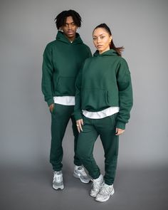 Made from the same soft material as our blank hoodies, these sweatpants feature a relaxed fit, welt hand pockets, and elasticized cuffs. 100% Cotton Elasticized waistband with drawstring Model is 6'1 wearing size L Blank Hoodies, Athletic Build, Special Promotion, Soft Material, Forest Green, Tights, Sweatpants, Forest, Relaxed Fit