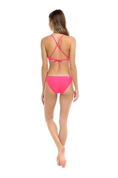 The name says it all: it doesn't get more timeless than this. The Bikini provides slightly more coverage than the average bottom, featuring a traditional rise and full coverage around back. With this must-have piece, it's back to basics in the best way possible! Classic bikini swim bottom Traditional rise Fuller coverage 80% nylon, 20% Spandex Triangle Top Swimwear With Moderate Back Coverage For Poolside, Padded T-back Swimwear For Beach Season, Stretch Triangle Top Tankini With Moderate Back Coverage, Beach Padded Tankini, Padded Beach Tankini, Swimwear With Moderate Back And Tie-side Bottom For Poolside, Beach Tankini With Underwire And Moderate Back Coverage, Beachwear Swimwear With T-back And Moderate Coverage, Beachwear Swimwear With Moderate Back Coverage And T-back