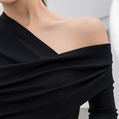 Off Shoulder Asymmetric Long Sleeve Black Top T-ShirtSIZE  S:Bust:72cm,Waist:60cm,Sleeve length:44-55cm,Length:60cm  M:Bust:76cm,Waist:64cm,Sleeve length:45-56cm,Length:61cm  L:Bust:80cm,Waist:68cm,Sleeve length:46-57cm,Length:62cm  Note: 1 inch = 2.54 cm, 1 cm = 0.39 inch  note: measurement by hands allow 2-3cm errors which is normal Witch Cafe, Mcu Dr, Suit Ideas, Off Shoulder Shirt, Black Long Sleeve Top, Top T Shirt, Asymmetrical Tops, Shoulder Shirts, Solid Clothes