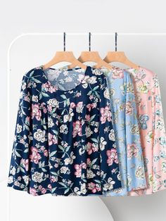 15% off Tops Outfits for Women Casual Home Outfits. Soft & Breathable, You will Love Great Lower Price with High Quality Cotton Tee. Casual Blue Floral Print Sleepwear, Multicolor Floral Print Crew Neck Top, Casual Multicolor Floral Print Sleepwear, Casual Long Sleeve Sleepwear With Floral Print, Casual Long Sleeve Floral Print Sleepwear, Spring Printed Tops For Loungewear, Printed Tops For Loungewear In Spring, Casual Floral Print Tops For Loungewear, Floral Print Relaxed Fit Tops For Loungewear