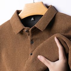 Season:Fall  Winter; Fabric:Polyester; Sleeve Length:Long Sleeve; Look After Me:Washable,Wet and Dry Cleaning; Gender:Men's; Style:Basic,Modern,Comfortable; Elasticity:Micro-elastic; Tops Type:Golf Shirt,Corduroy Shirt,Golf Polos Shirts; Occasion:Holiday,Work,Sports,Casual; Details:Fleece lined; Fit Type:Regular Fit; Pattern:Plain; Design:Buttons; Neckline:Lapel; Listing Date:09/04/2024; Bust:; Length:; Shoulder Width:; Sleeve: Winter Long Sleeve Shirt With Buttons, Winter Cotton Shirt With Corduroy Collar, Solid Color Button-up Winter Top, Solid Color Winter Button-up Top, Winter Shirt With Button Closure And Casual Collar, Brown Button-up Shirt With Corduroy Collar, Solid Winter Shirt With Button Closure, Solid Winter Shirt With Buttons, Brown Casual Collar Top For Winter