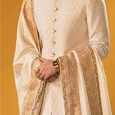 Nomiansari Wedding Collection By Cuckoo’s Boutique Just Arrived For The Wedding Season Men’s Sherwani In Large Size Includes Kurta And Straight Pajamashawl Is Separate. Price Is $500 For Shawl. Shivani Is $4000. Coat For Groom Wedding, Wedding Season Colors, White Sherwani, Men Sherwani, Sherwani For Men Wedding, Mens Sherwani, White Pajamas, Wedding Collection, Churidar