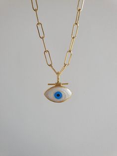 Handmade Turkish Traditional Evil Eye Necklace Made with love in İstanbul.. Delivery time : 7-14 days.. White Gold Link Necklace As Gift, White Gold Link Necklace For Gift, White Pendant Charm Necklace In Fine Jewelry Style, Yellow Gold Link Jewelry For Gifts, Yellow Gold Link Jewelry Gift, Handmade 14k Gold Jewelry For Mom, Handmade 14k Gold Jewelry Gift For Mom, White Evil Eye Jewelry Gift, White Pendant Charm Necklace For Mom